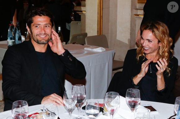 Exclusif - Bixente Lizarazu et sa compagne Claire Keim - Soirée annuelle de la FIDH (Fédération Internationale des ligues de Droits de l'Homme) à l'Hôtel de Ville à Paris, le 8 décembre 2014.