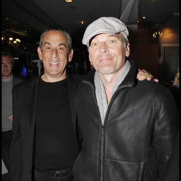 THIERRY ARDISSON, LAURENT BAFFIE - AVANT-PREMIERE DU FILM RADIOSTARS AU CINEMA UGC NORMANDIE A PARIS, LE 2 AVRIL 2012.