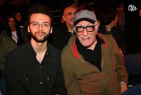 Exclusif - Gérard Darmon et son fils Jules Darmon - Cyril Benzaquen remporte le championnat de kickboxing en battant l'italien Jacopo Trantino à Levallois le 21 mai 2025. © Vereen/Bestimage