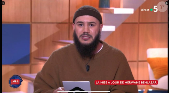 Merwane Benlazar dans "C à Vous", capture d'écran de France 5.