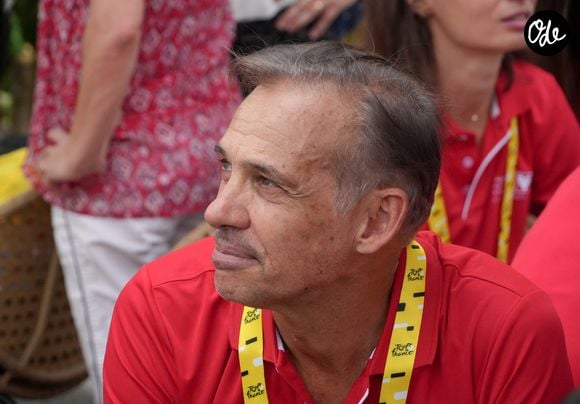 Exclusif - Paul Belmondo - Les célébrités lors de “L'Etape du Coeur” de l’association Mécénat Chirurgie Cardiaque lors de la 12ème étape de la 113ème édition du Tour de France entre Nevers et Chalon-sur-Saône, France, le 16 juillet 2026. © Anne-Sophie Guebey/Bestimage