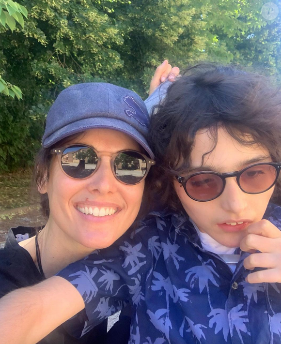 Eglantine Emeyé et son fils Samy. Instagram