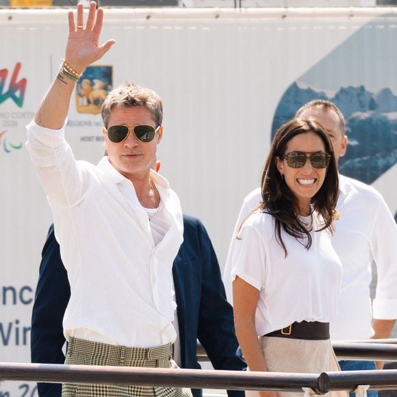 Brad Pitt et sa compagne Ines de Ramon arrivent au 81ème festival international du film de Venise, la Mostra le 31 août 2024.

© Tiziano Da Silva / Bestimage