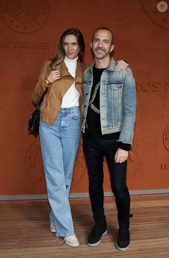 Calogero et son ex-compagne Marie Bastide au village des internationaux de tennis de Roland Garros le jour de la finale homme Nadal / Djokovic à Paris le 11 octobre 2020.
© Dominique Jacovides / Bestimage