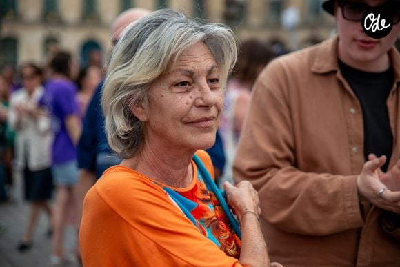 Lio participe à une manifestation devant le ministère de la Justice, place Vendôme à Paris, en France, le 15 juin 2026, à la suite du décès de Lyhanna. Photo de Denis Prezat/ABACAPRESS.COM