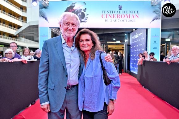Pierre Gagnaire et sa femme Sylvie durant la cérémonie de clôture et remise des prix de la 5eme édition du Nice Festival CinéRoman au cinéma Pathé Gare du Sud à Nice, le 7 octobre 2023.  © Bruno Bebert/Pool Nice/Bestimage