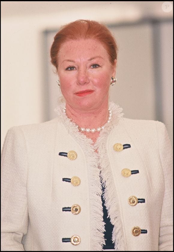 Nadine de Rothschild le 25 avril 1992. © PATRICK BERNARD / BESTIMAGE