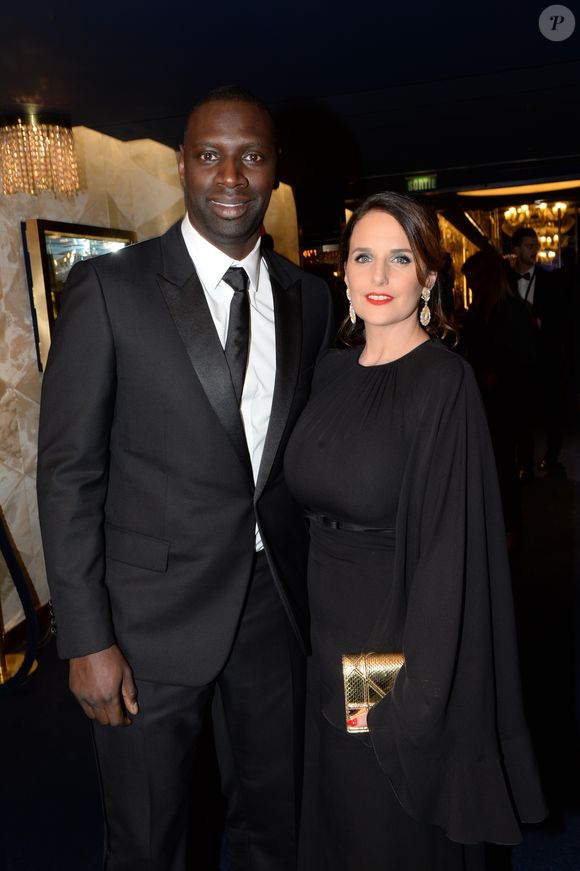 Omar Sy et sa femme Hélène - 11ème cérémonie des Globes de Cristal au Lido à Paris, le 30 janvier 2017. © Rachid Bellak/Bestimage