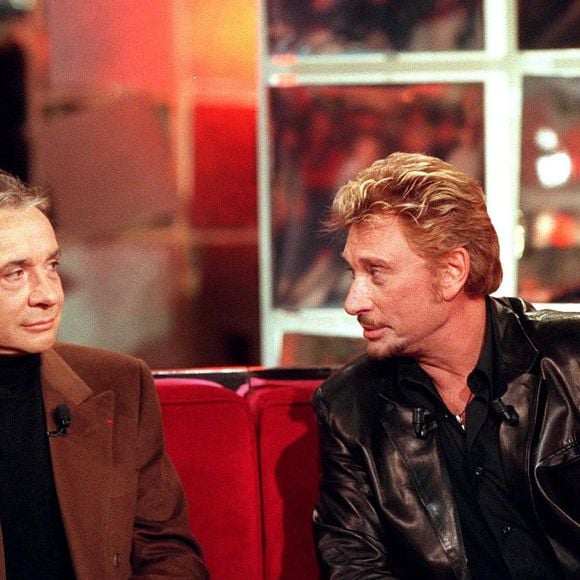 Johnny Hallyday et Michel Sardou dans Vivement Dimanche