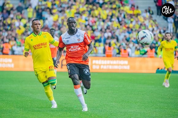 Benjamin Mendy (FC Lorient) - Victoire de Nantes face à Lorient (5 - 3) en match de Ligue 1, le 23 septembre 2023. 
© Baptiste Autissier / Panoramic / Bestimage