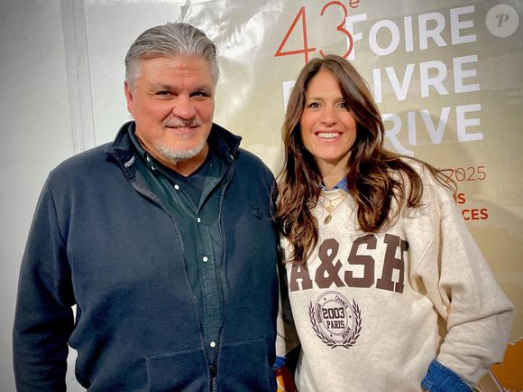 Avec sa nouvelle épouse Vanessa, il est à la tête de plusieurs entreprises spécialisées en acquisition, location et gestion de biens immobiliers...

David Douillet et sa femme Vanessa en dédicace à la 43ème Foire du Livre de Brive, le 8 novembre 2025. Crédit Fabien Faure / Bestimage
