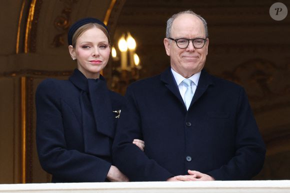 La Princesse Charlène de Monaco et le Prince Albert II de Monaco à la Sainte Dévote à Monaco, le 27 janvier 2026. Photo par Jean-Charles Vinaj/ABACAPRESS.COM