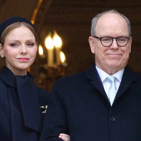 La Princesse Charlène de Monaco et le Prince Albert II de Monaco à la Sainte Dévote à Monaco, le 27 janvier 2026. Photo par Jean-Charles Vinaj/ABACAPRESS.COM