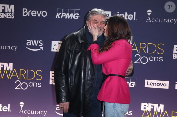 David Douillet et sa femme Vanessa Carrara aux 20e BFM Awards au Grand Palais à Paris, France, le 13 janvier 2025. Photo by Jerome Domine/ABACAPRESS.COM