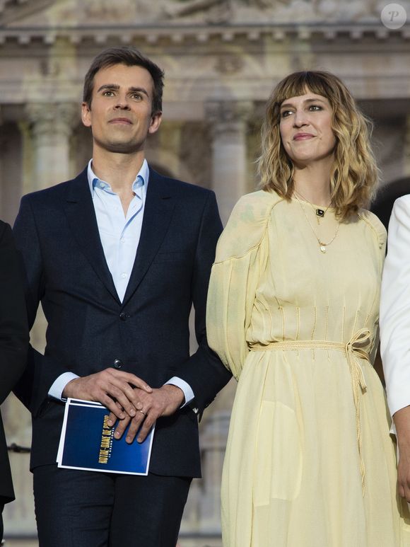 Jean-Baptiste Marteau et Daphné Bürki - Soirée spéciale " Notre Dame de Paris, Le Grand Concert " qui s'est déroulée dans la Cour des Invalides à Paris 7eme et diffusée sur France 2 samedi 20 Avril 2019.© Pierre Perusseau / Bestimage
