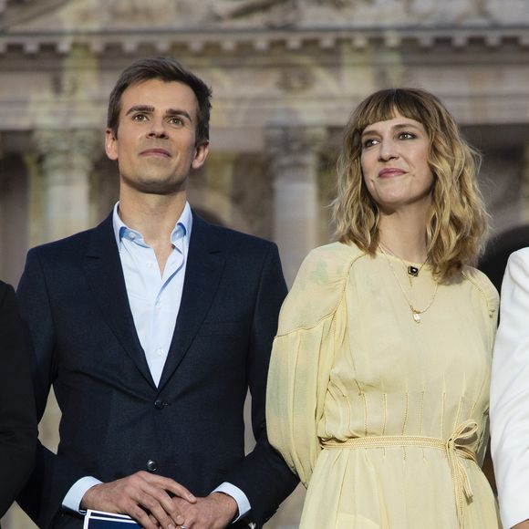 Jean-Baptiste Marteau et Daphné Bürki - Soirée spéciale " Notre Dame de Paris, Le Grand Concert " qui s'est déroulée dans la Cour des Invalides à Paris 7eme et diffusée sur France 2 samedi 20 Avril 2019.© Pierre Perusseau / Bestimage