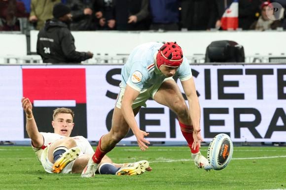 Essai Louis Bielle-Biarrey (France) - Match de rugby du Tournoi des Six Nations : La France l'emporte sur l'Angleterre 48 - 46 au Stade de France à Saint-Denis le 14 mars 2026.

© Michael Baucher / PsnewZ / Bestimage