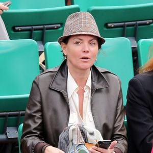 Cendrine Dominguez - Jour 4 - People aux Internationaux de France de tennis a Roland Garros - Paris le 29/05/2013. Jacovides / Agence / Bestimage