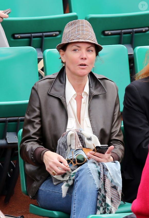 Cendrine Dominguez - Jour 4 - People aux Internationaux de France de tennis a Roland Garros - Paris le 29/05/2013. Jacovides / Agence / Bestimage