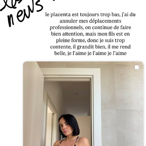 Agathe Auproux explique rencontrer des soucis avec sa grossesse. Instagram