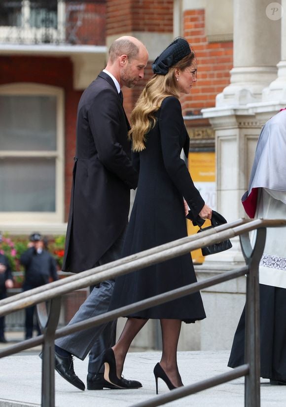 Le prince William et Kate Middleton lors des funérailles de la duchesse de Kent à la cathédrale de Westminster à Londres le 16 septembre 2025. © GOFF  / BESTIMAGE