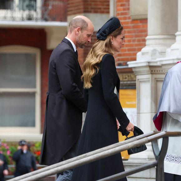 Le prince William et Kate Middleton lors des funérailles de la duchesse de Kent à la cathédrale de Westminster à Londres le 16 septembre 2025. © GOFF  / BESTIMAGE