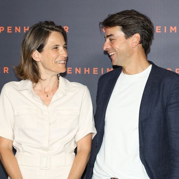 Claire Fournier et son mari Julian Bugier - Première du film "Oppenheimer" au Grand Rex à Paris le 11 juillet 2023. © Coadic Guirec/Bestimage