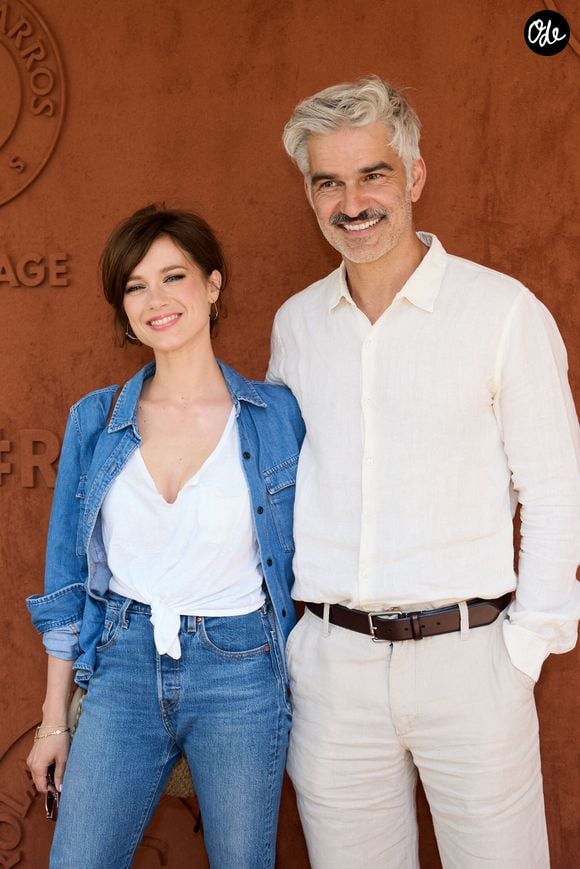 François Vincentelli et Alice Dufour au village lors des Internationaux de France de Tennis de Roland Garros 2023. Paris, le 31 mai 2023. © Jacovides / Moreau / Bestimage