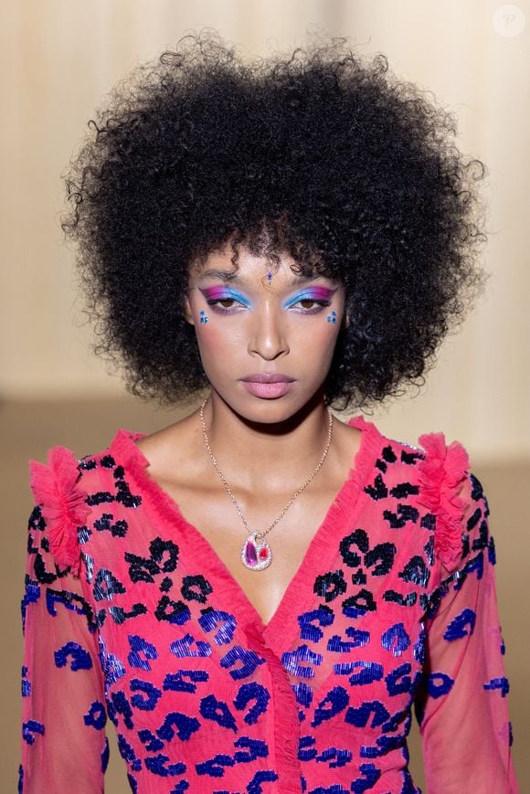 Ophély Mezino - Défilé de mode Christophe Guillarmé prêt à porter Printemps/Été 2024 au Balajo à Paris le 27 septembre 2023.

© Jeremy Melloul / Bestimage
