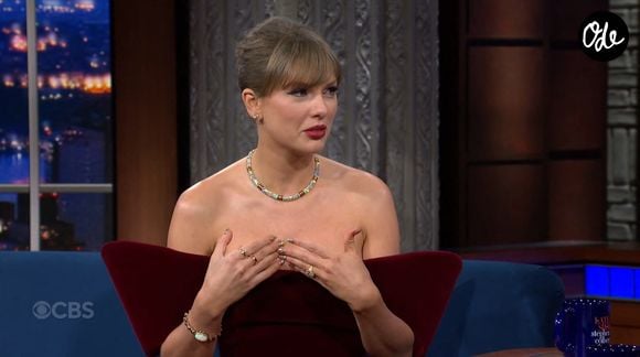 Taylor Swift sur CBS. Copyright : Ferrari. JLPPA / Bestimage