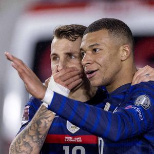 Match de qualification pour la Coupe Du Monde 2023 "Finlande - France (0-2)" au stade olympique d'Helsinki, le 16 novembre 2021.
