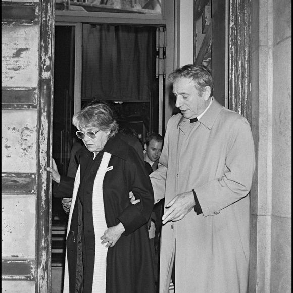 Yves Montand et Simone Signoret la cinémathèque où un hommage est rendu à George Cukor. © ASLAN-RINDOFF / BESTIMAGE