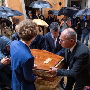 Exclusif - Obsèques de Patrice de Colmont, propriétaire du Club 55, en l'Eglise de Saint-Tropez, le 20 octobre 2025. 
© Florian Escoffier / Nice Matin / Bestimage