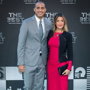 David Trezeguet et sa compagne - Les célébrités arrivent à la cérémonie des Trophées Fifa 2018 au Royal Festival Hall à Londres, Royaume Uni, le 25 septembre 2018. © Cyril Moreau/Bestimage