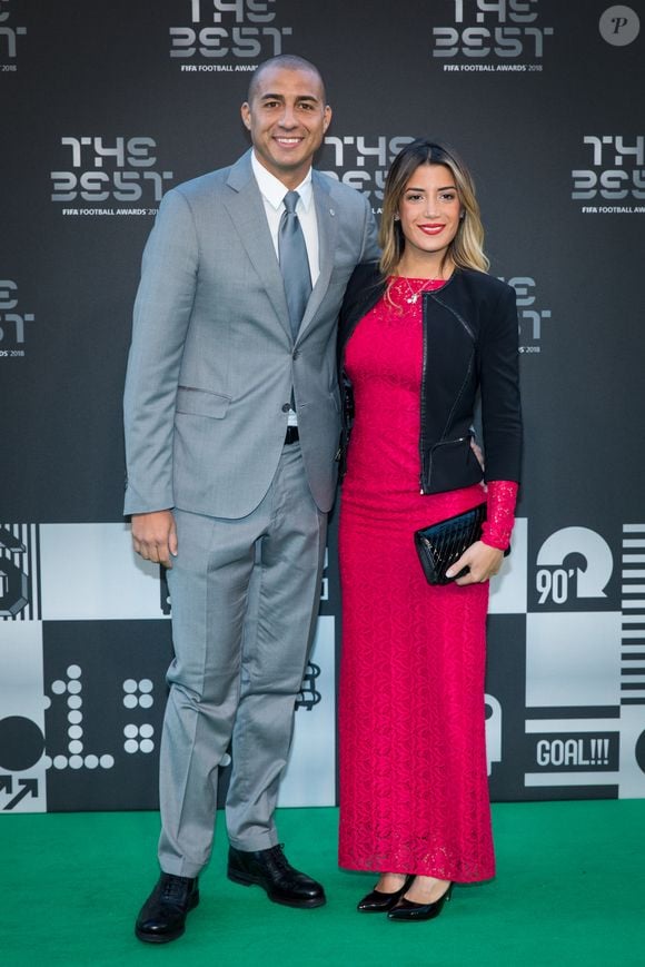 David Trezeguet et sa compagne - Les célébrités arrivent à la cérémonie des Trophées Fifa 2018 au Royal Festival Hall à Londres, Royaume Uni, le 25 septembre 2018. © Cyril Moreau/Bestimage