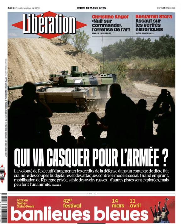 Couverture du journal "Libération"