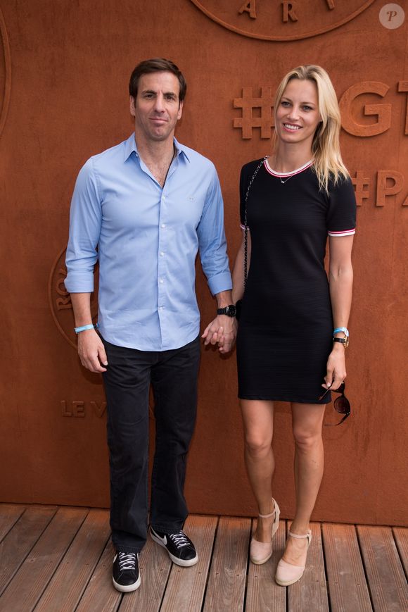 Gonzalo Quesada et sa femme Liga Melne au village lors des internationaux de France de Roland Garros à Paris, le 2 juin 2017. © Dominique Jacovides - Cyril Moreau/ Bestimage