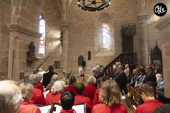Claude Chirac et son mari Frédéric Salat-Baroux - Messe en hommage à Bernadette Chirac à l'église Saint-Martial en Corrèze, le 14 juin 2026.
© Frédéric Maligne / Bestimage