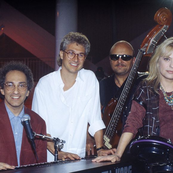 Photo d'archives de France Gall et Michel Berger sur le plateau de l'émission Stars 90 à Paris, France dans les années 90. Photo by Pascal Baril/ABACAPRESS.COM