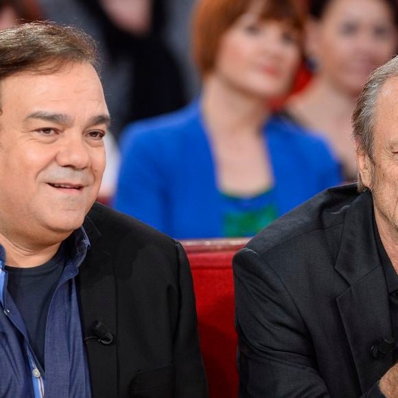 Didier Bourdon et Patrick Chesnais - Enregistrement de l'émission "Vivement Dimanche" à Paris le 9 décembre 2015. © Coadic Guirec / Bestimage