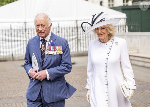 Londres, ROYAUME-UNI - Des membres de la famille royale et des hommes politiques assistent à un service d'action de grâce pour marquer le 80e anniversaire du jour de la Victoire en Europe à l'abbaye de Westminster (Backgrid UK/ Bestimage).