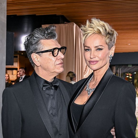Marc Lavoine et sa compagne Adriana Karembeu à la soirée du Beauty Ball 2026 au château de Bratislava, en Slovaquie, le 16 janvier 2026. © ProfiMedia/Bestimage