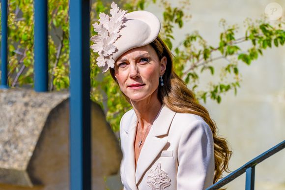 Des membres de la famille royale britannique assistent à l'office annuel de Pâques à la chapelle Saint-Georges, dans l'enceinte du château de Windsor, à Windsor, au Royaume-Uni.
© Backgrid USA / Bestimage