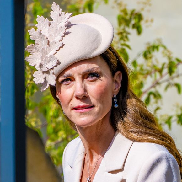 Des membres de la famille royale britannique assistent à l'office annuel de Pâques à la chapelle Saint-Georges, dans l'enceinte du château de Windsor, à Windsor, au Royaume-Uni.
© Backgrid USA / Bestimage