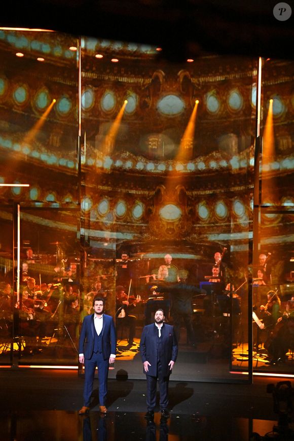 Une belle consécration pour Alexandre Duhamel qui fait la fierté de toute sa famille...

Julien Henric et Alexandre Duhamel, durant la 29ème édition des Victoires de la Musique Classique, depuis le Grand Théâtre de Provence, à Aix en Provence, le 9 février 2022. 

Photo : Bruno Bebert / Bestimage