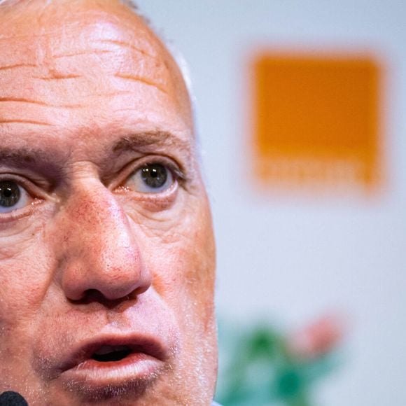 Le sélectionneur de l'équipe de France de football Didier Deschamps en conférence de presse au centre National du Football de Clairefontaine-en-Yvelines, France, le 30 mai 2025. © Baptiste Autissier/Psnewz/Bestimage