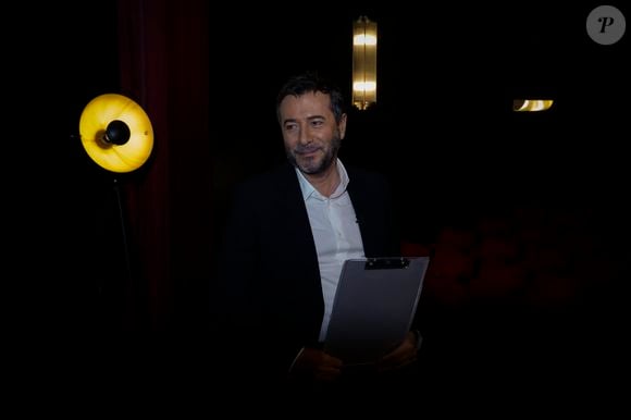 Exclusif - Bernard Montiel lors de l'enregistrement de l'émission Olympiascope présentée par B.Montiel à la Comédie de Paris le 6 mars 2025. 
Cette émission sera diffusée le 16 avril.

© Jack Tribeca / Bestimage