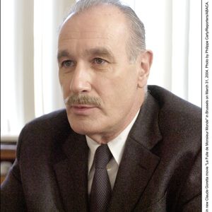 L'acteur français Bernard Lecoq joue dans le nouveau film de Claude Goretta La Fuite de Monsieur Monde à Bruxelles le 31 mars 2004. Photo par Philippe Carly/Reporters/ABACA.