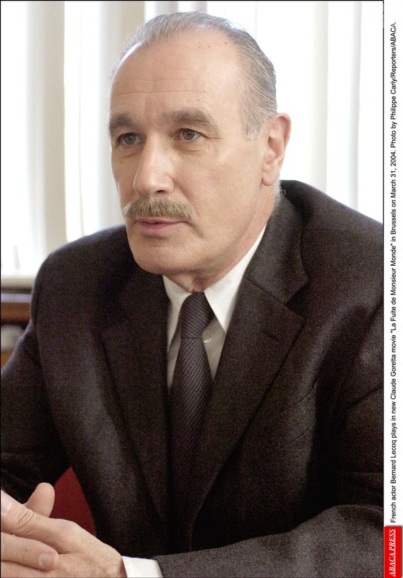L'acteur français Bernard Lecoq joue dans le nouveau film de Claude Goretta La Fuite de Monsieur Monde à Bruxelles le 31 mars 2004. Photo par Philippe Carly/Reporters/ABACA.