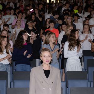 La princesse Charlène de Monaco - La princesse C.de Monaco, en compagnie de son frère G.Wittstock, participe à la remise des prix de la "Journée du respect" au collège Charles III à Monaco, le 29 avril 2025. © Olivier Huitel / Pool Monaco / Bestimage